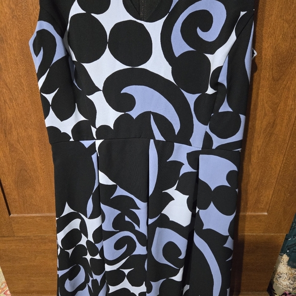 Ann Taylor Black and Blue Swirl Mini Dress - Picture 2 of 5
